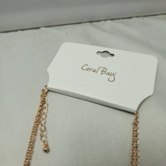 Coral Bay Rose Gold Tone & White Enamel Long Necklace White/rose Gold Tone - Picture 7 of 8